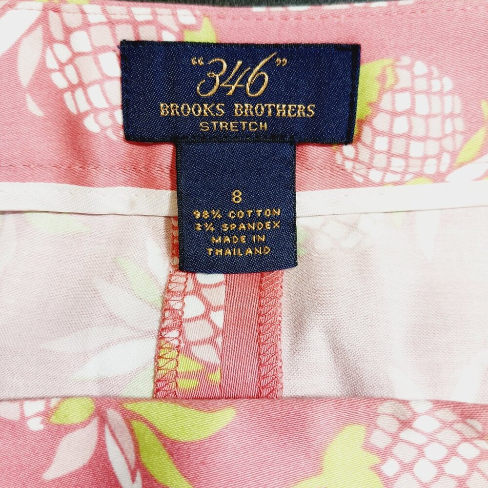 Brooks Brothers 346 Pink Pineapple Stretch Skirt, Size 8, Classic, Preppy, Golf - Picture 2 of 12